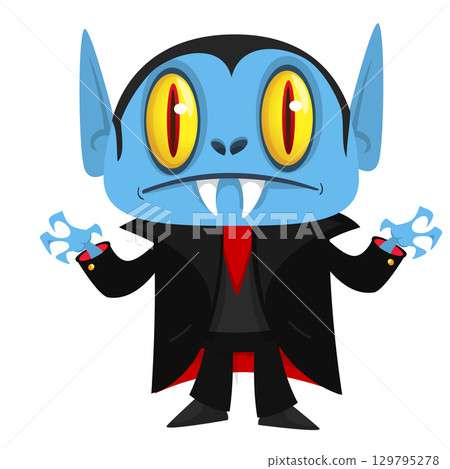 Cute cartoon vampire character design Cute cartoon vampire character design 129795278