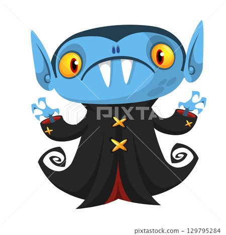 Cute cartoon vampire character design Cute cartoon vampire character design 129795284