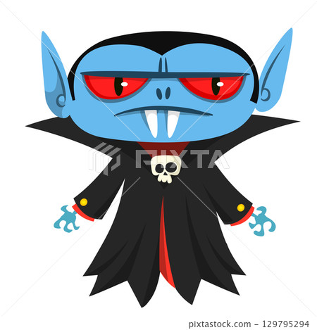 Cute cartoon vampire character design 129795294