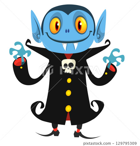 Cute cartoon vampire character design Cute cartoon vampire character design 129795309