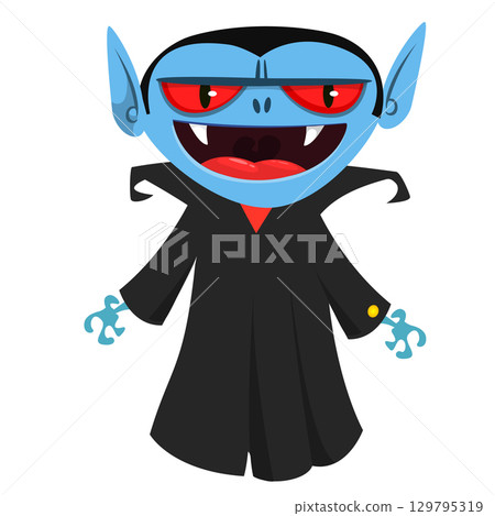 Cute cartoon vampire character design 129795319