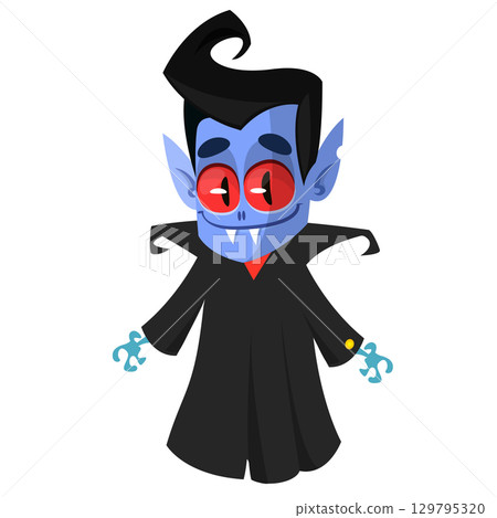 Cute cartoon vampire character design 129795320