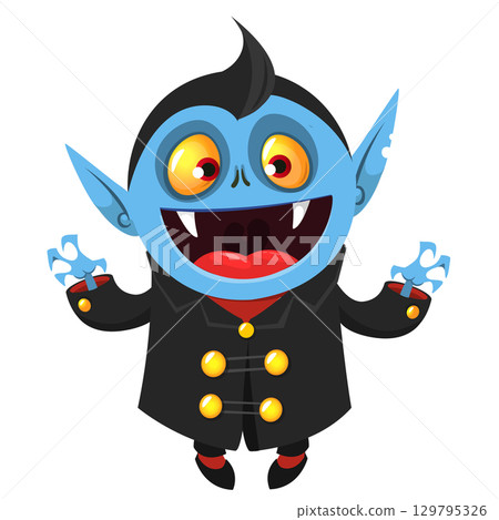 Cute cartoon vampire character design 129795326