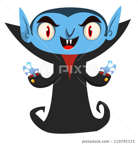 Cute cartoon vampire character design 129795333