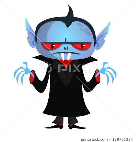 Cute cartoon vampire character design Cute cartoon vampire character design 129795334