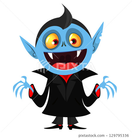 Cute cartoon vampire character design Cute cartoon vampire character design 129795336
