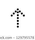 Simple black dotted arrow 129795578