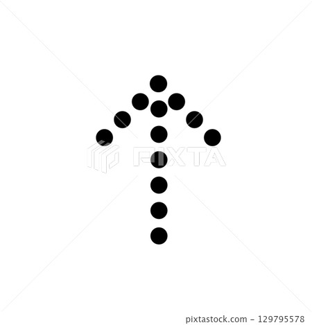 Simple black dotted arrow 129795578