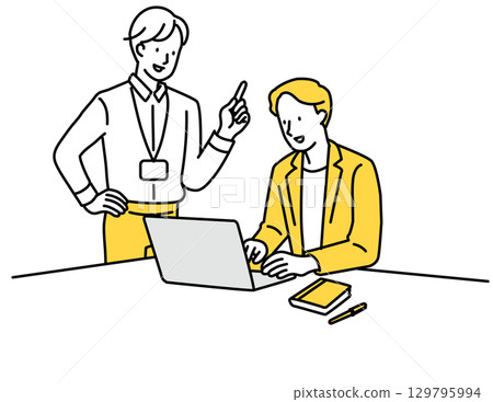 給上級和下屬的建議 黃色 129795994