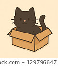 Cats in cardboard 129796647