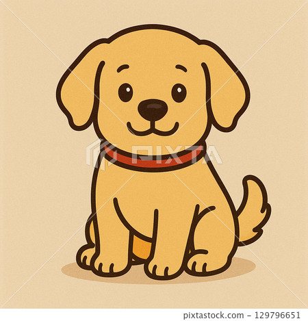 Sitting dog 129796651