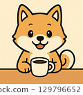 Mug and Shiba Inu 129796652