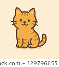 Sitting cat 129796655