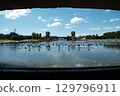 Tenmon Bridge and Fountain Square at Fugan Canal Kansui Park 129796911