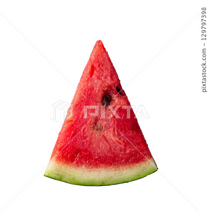 Fresh juicy sliced watermelon isolated Fresh juicy sliced watermelon isolated 129797398