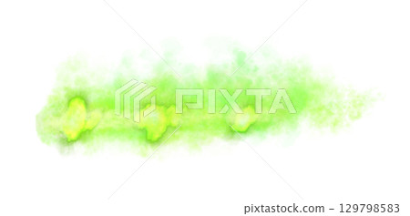 Green Dragon fire exhaust flame burst with smoke on transparent background tuning car backfire effect for racing and drift 129798583