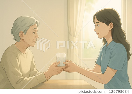 當你遞上飲料時 129798684