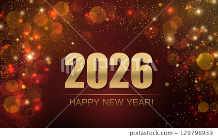 2026 Merry Christmas and Happy New Year Abstract Shiny Gold Glitter Wave Background. Bokeh and Confetti Design Element for Banner, Poster, Website Congratulations. 2026 Merry Christmas and Happy New Year Abstract Shiny Gold Glitter Wave Background. Bokeh and Confetti Design Element for Banner, Poster, Website Congratulations. 129798939