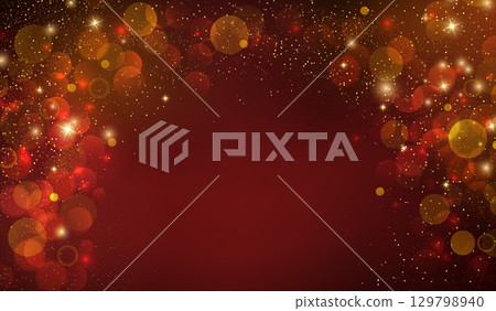 Shiny Festive Background. Abstract Red Gold Glitter Background. Bokeh and Confetti Design Element for Merry Christmas and Happy New Year Banner, Poster, Website Congratulations. Holiday Party BG. Shiny Festive Background. Abstract Red Gold Glitter Background. Bokeh and Confetti Design Element for Merry Christmas and Happy New Year Banner, Poster, Website Congratulations. Holiday Party BG. 129798940