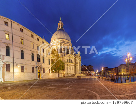 Santa Maria della Salute at dawn in Venice Italy 129799667