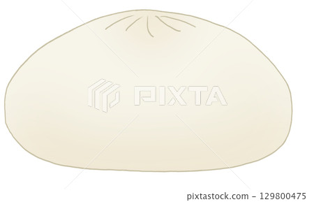 Simple meat bun illustration 129800475