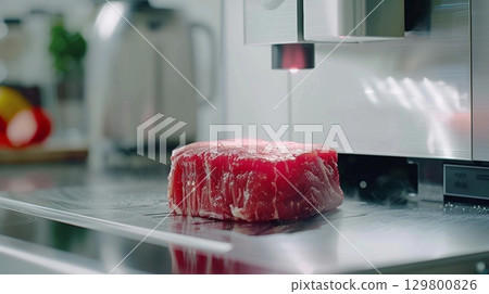 Revolutionary 3D Printing Technology Creates Delicious Beefsteak Fillets in Modern Culinary World 129800826