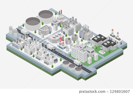 Isometric desalination plant Isometric desalination plant 129801607