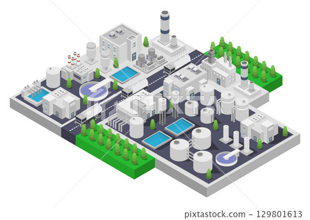 Isometric desalination plant 129801613