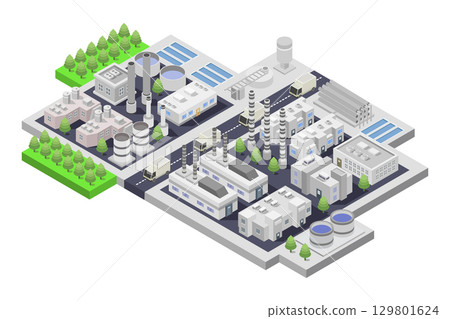 Isometric desalination plant 129801624