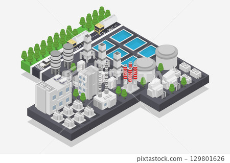Isometric desalination plant 129801626