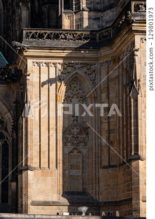 Famous buildings of St. Vitus cathedral and castle of Old Prague Famous buildings of St. Vitus cathedral and castle of Old Prague 129801973