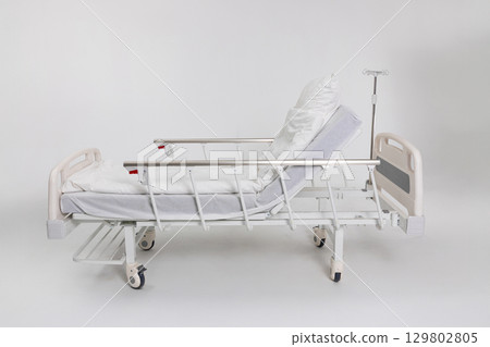 Introducing a Modern Adjustable Hospital Bed with IV Stand for enhanced patient care and recovery Introducing a Modern Adjustable Hospital Bed with IV Stand for enhanced patient care and recovery 129802805