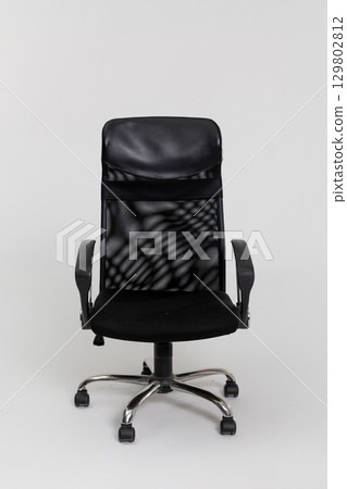 Ergonomic Black Office Chair with High Back Support for comfort and productivity 129802812