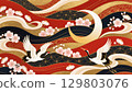 花鳥風月及服紋樣 129803076