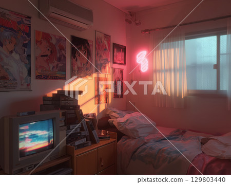 懷舊動漫海報室｜沐浴在夕陽下的復古空間 129803440