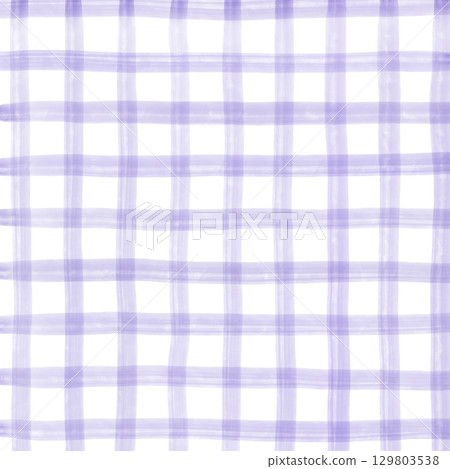 Purple White Plaid Gingham Madras Check Hand Drawn Background Pattern Overlay Purple White Plaid Gingham Madras Check Hand Drawn Background Pattern Overlay 129803538