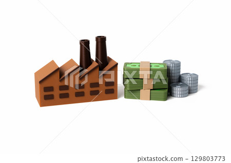 Plant and money. Profit and added value. Attracting investments, subsidies and new contracts. 129803773