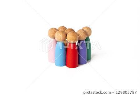 Group of people on a white background. Community or team. Collaboration in projects. Group of people on a white background. Community or team. Collaboration in projects. 129803787