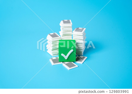 Approval Permission. Get the green light. Green signal for project start. 129803991