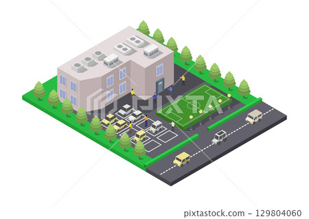 Isometric university Isometric university 129804060
