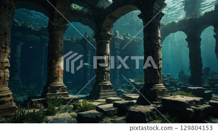 沉睡在海底的古城（遺址） 129804153