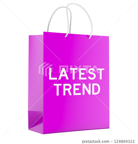 Latest Trend concept with shopping bag. 3D rendering 129804322