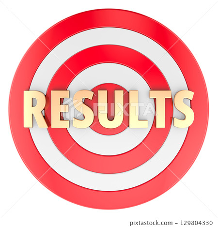 Target with Results. 3D rendering Target with Results. 3D rendering 129804330