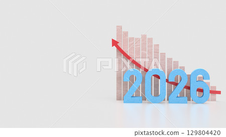 The 2026 for New year or Business Plan concept 3d Rendering. The 2026 for New year or Business Plan concept 3d Rendering. 129804420