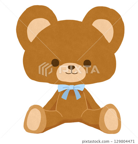 坐姿的泰迪熊 129804471