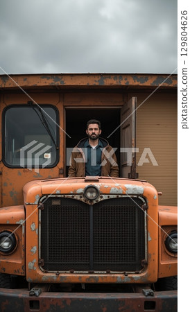 Vintage Truck and Its Guardian 129804626