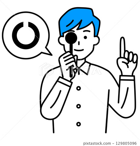 年輕人進行視力檢查 年輕人進行視力檢查 129805096