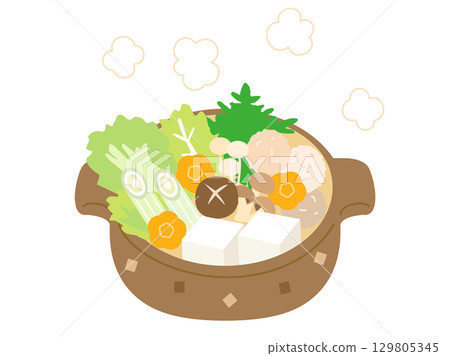 Illustrations inspired by hotpot and mizutaki 129805345