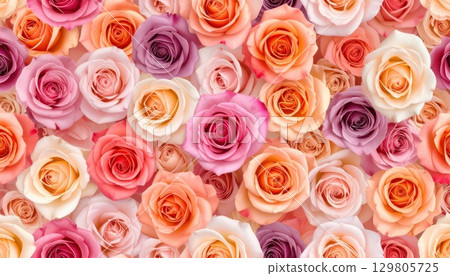 AI image: Many colorful roses 129805725
