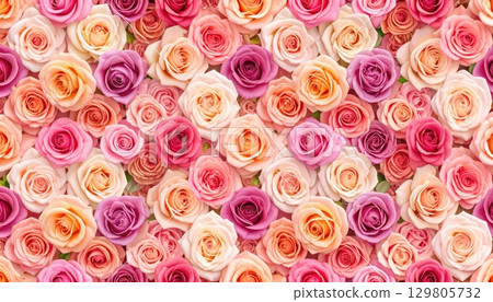 AI image: Many colorful roses 129805732